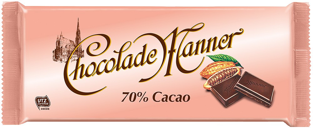 Manner Schokolade Chocolade 70% kakao
