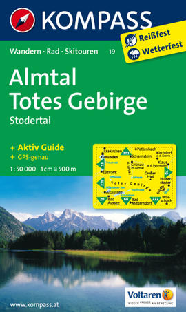 Almtal turistická mapa Totes Gebirge Kompass