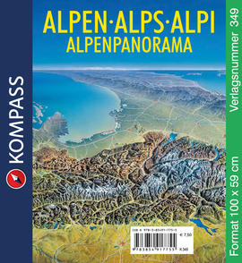 Alpy panoramatická mapa