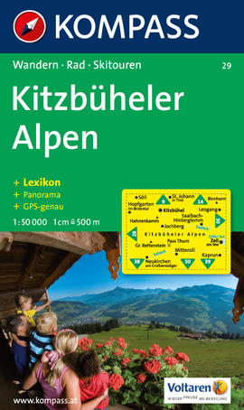 Kitzbühelské Alpy mapa turistická Kitzbüheler Alpen Kompass