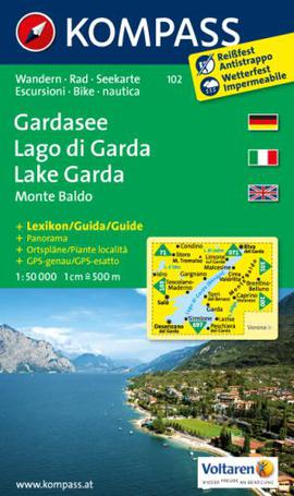 Lago di Garda mapa turistická Gardasee Kompass