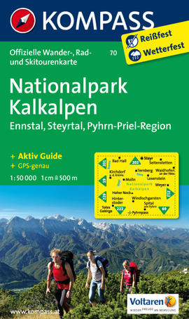 Národní park Kalkalpen mapa turistická Nationalpark Kalkalpen Kompass