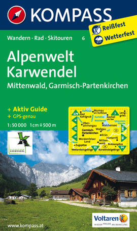 Turistická mapa Alpenwelt Karwendel Kompass