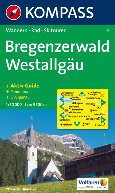 Turistická mapa Bregenzerwald - Westallgäu Kompass