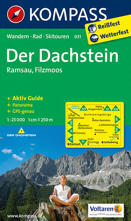 Turistická mapa Der Dachstein Ramsau Filzmoos Kompass