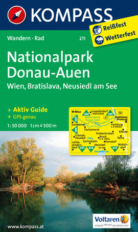 Turistická mapa Donau-Auen národní park Kompass