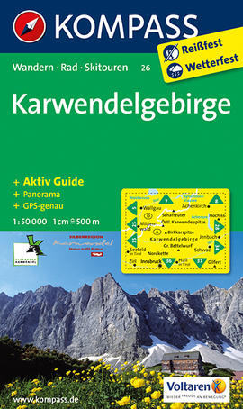Turistická mapa Karwendelgebirge Kompass
