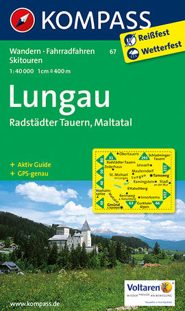 Turistická mapa Lungau - Radstädter Tauern - Maltatal Kompass