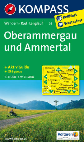 Turistická mapa Oberammergau Ammertal Kompass