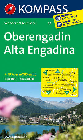 Turistická mapa Oberengadin Kompass
