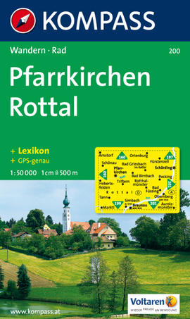 Turistická mapa Pfarrkirchen Rottal Kompass