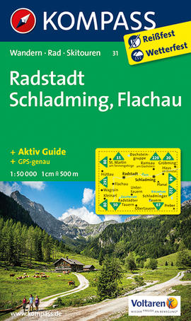 Turistická mapa Schladming - Radstadt - Flachau Kompass
