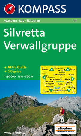 Turistická mapa Silvretta Verwallgruppe Kompass