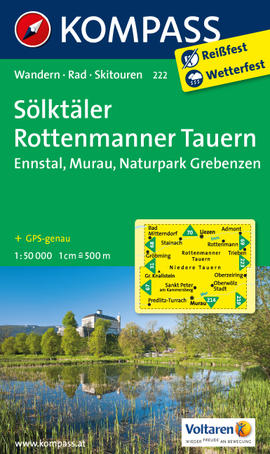 Turistická mapa Sölktäler - Rottenmanner Tauern Kompass