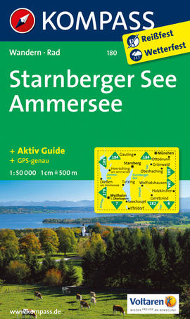 Turistická mapa Starnberger See Ammersee Kompass