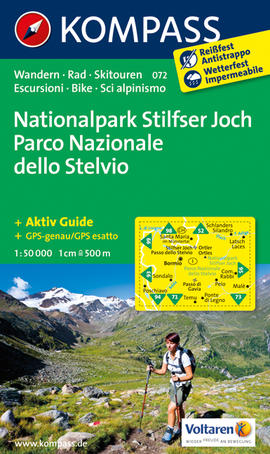 Turistická mapa Stilfser Joch národní park Kompass
