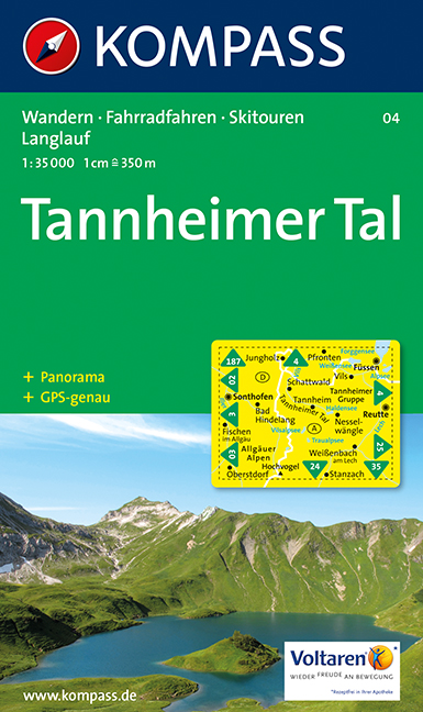 Turistická mapa Tannheimer Tal Kompass