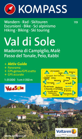 Turistická mapa Val di Sole Kompass