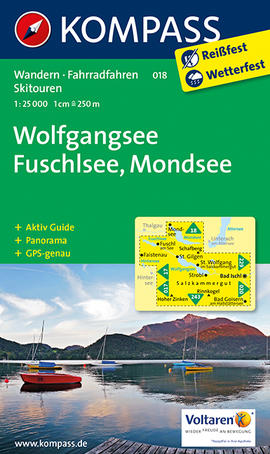 Turistická mapa Wolfgangsee - Fuschlsee - Mondsee Kompass