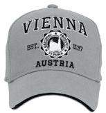 Kšiltovka Vienna Austria šedá