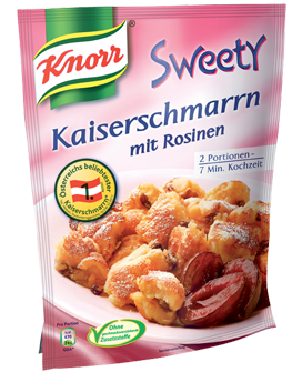 Císařský trhanec Kaiserschmarrn Knorr s rozinkami