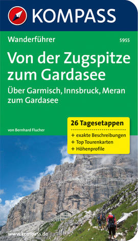 Od Zugspitze ke Gardasee průvodce turistický Kompass