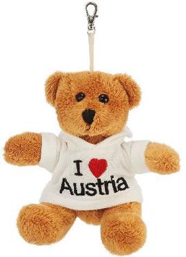 Plyšový medvídek I love Austria přívěšek