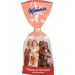 Mikuláš čert čokolády Manner 4ks