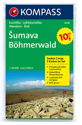 Turistická mapa Böhmerwald Šumava Kompass