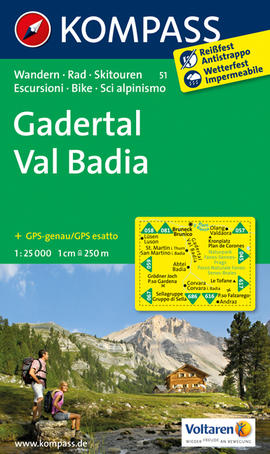 Turistická mapa Gadertal - Val Badia Kompass