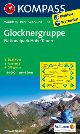 Turistická mapa Glocknergruppe - národní park Vysoké Taury Kompass