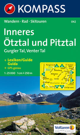 Turistická mapa Inneres Ötztal a Pitztal - Gurgler Tal - Venter Tal Kompass