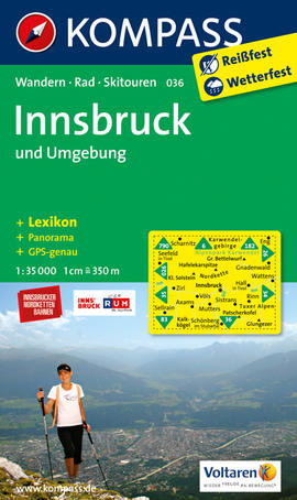 Turistická mapa Innsbruck a okolí Kompass