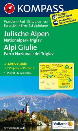 Turistická mapa Julské Alpy Kompass