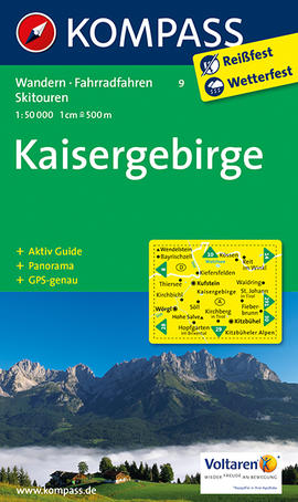 Turistická mapa Kaisergebirge Kompass