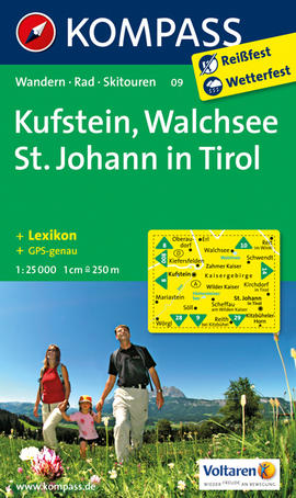 Turistická mapa Kufstein - Walchsee - St. Johann Kompass