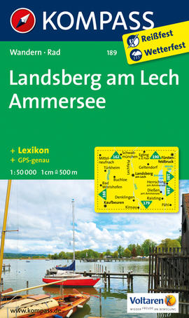 Turistická mapa Landsberg am Lech - Ammersee Kompass
