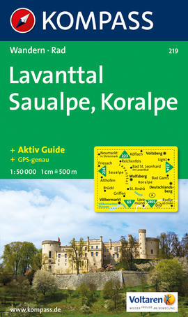 Turistická mapa Lavanttal - Saualpe - Koralpe Kompass