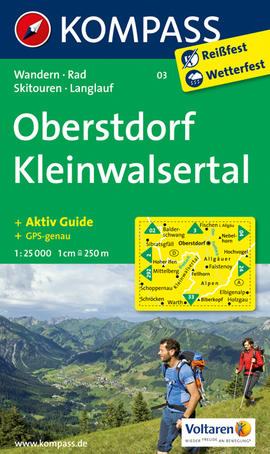 Turistická mapa Oberstdorf - Kleinwalsertal Kompass