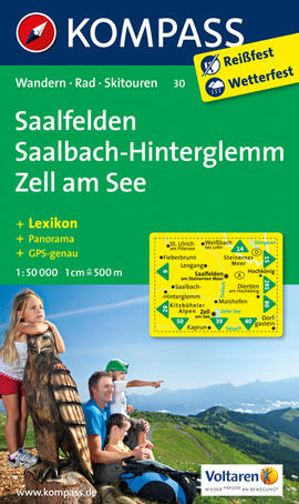 Turistická mapa Saalfelden Saalbach-Hinterglemm Zell am See Kompass