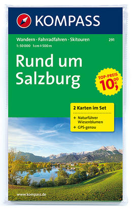 Turistická mapa Salcburk a okolí Salzburg Kompass