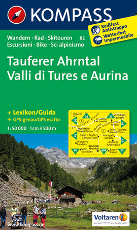 Turistická mapa Tauferer Ahrntal - Valle di Tures e Aurina Kompass