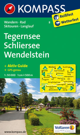 Turistická mapa Tegernsee - Schliersee - Wendelstein Kompass