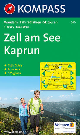 Zell am See mapa turistická Kaprun Kompass