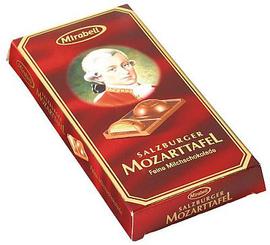 Čokoláda Mozarttafel Mirabell Mozartovy koule