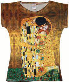 Dámské tričko Gustav Klimt Polibek