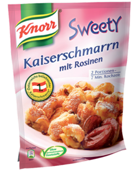 Císařský trhanec Kaiserschmarrn Knorr s rozinkami