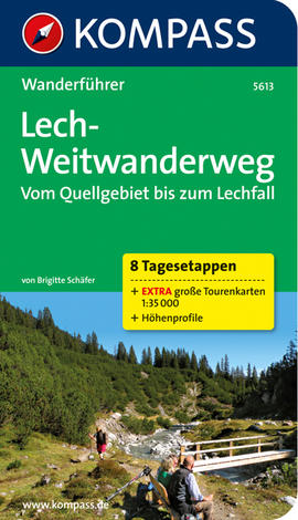 Lech-Weitwanderweg průvodce turistický Kompass