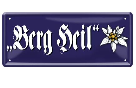 Plechová cedule Edelweiß Berg Heil