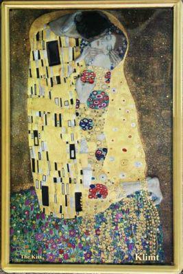 Plechová cedule Gustav Klimt Polibek